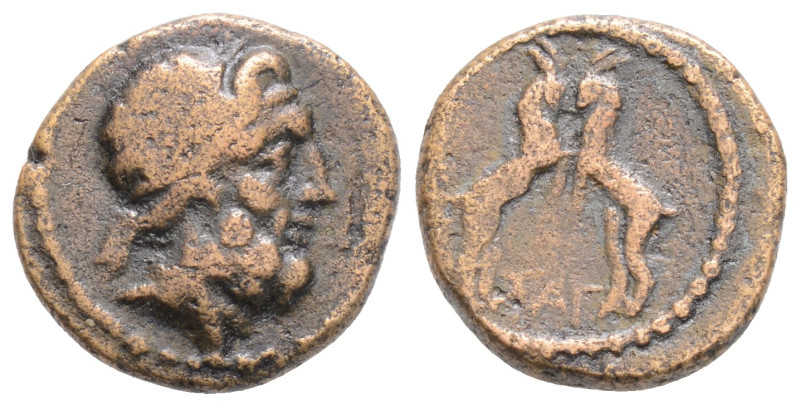 PISIDIA. sagalassus Ae (Circa 1st century BC). 2,3 g. 14,4 mm. Obv: Laureate hea...