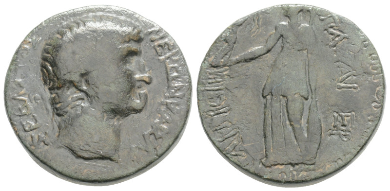 Roman Provincial
Nero Ӕ24 of Pompeiopolis, Cilicia. Year 130 (?) = AD 64-65. 11...