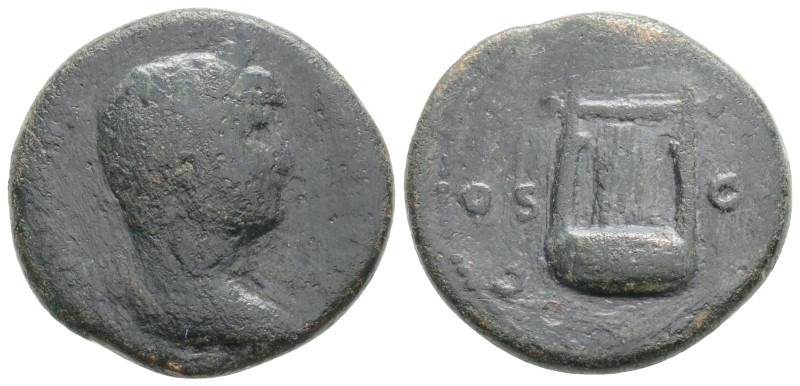 HADRIAN (117-138). Semis. Rome. 8,1 g. 23,3 mm.
Obv: HADRIANVS AVGVSTVS. Laurea...