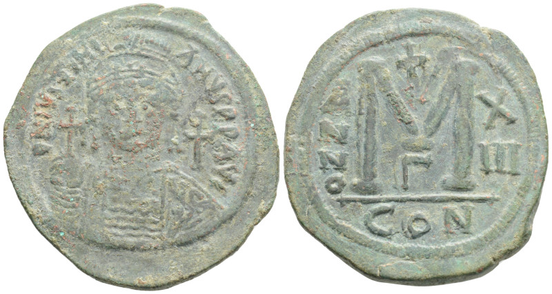 Byzantine
Justinianus I (527-565), Follis,Constantinople, AD 540-541, AE, (g 22...