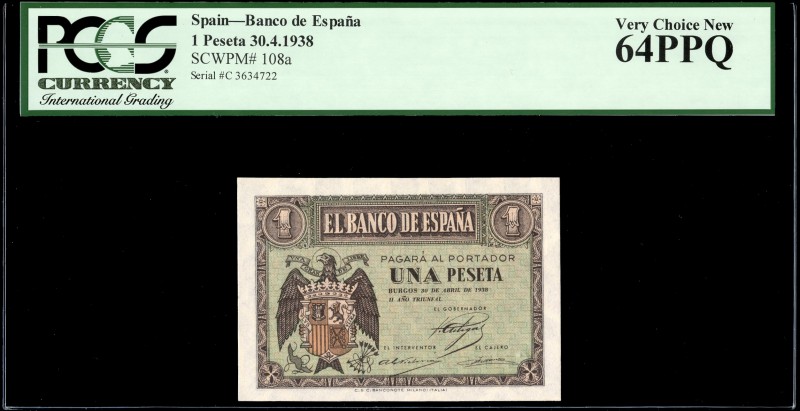 1 peseta. 1938. Burgos. (Ed 2017-428a). (Ed 2002-D29a). 30 de abril, por Coen y ...