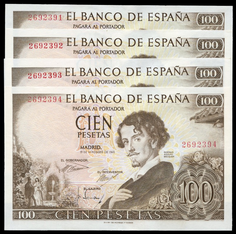 100 pesetas. 1965. Madrid. (Ed 2017-470). (Ed 2002-D71). 19 de noviembre, Gustav...