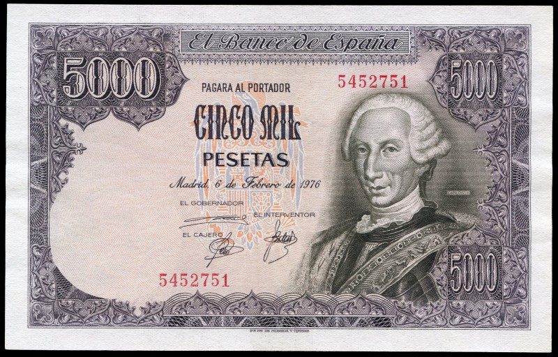 5.000 pesetas. 1976. Madrid. (Ed 2017-475). (Ed 2002-E1). 6 de febrero, Carlos I...