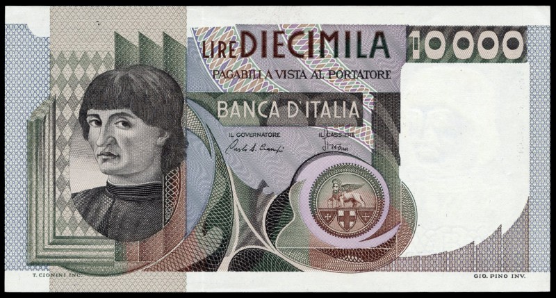 Italia. 10000 liras. 1980. (P-106b). 6 de septiembre, Del Castagno. SC. Est...25...
