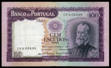 Portugal. 100 escudos. 1961. Lisboa. (Y-165). 19 de diciembre, Pedro Nunes. Dobleces. MBC+. Est...40,00.