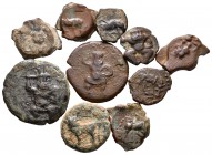Hispania Antigua. Lote de 10 bronces ibéricos de Ebusus. A EXAMINAR. BC-/BC. Est...65,00.
