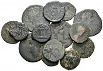 Hispania Antigua. Lote de 14 bronces ibéricos y romanos diferentes. A EXAMINAR. BC-/MBC-. Est...220,00.
