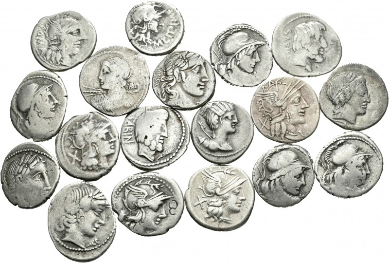 República Romana. Lote de 18 denario República Romana, diferentes periodos. A EX...