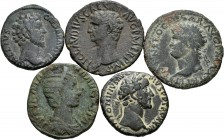 Imperio Romano. Lote de 5 bronces Imperio Romano, diferentes emperadores. A EXAMINAR. BC+/MBC. Est...100,00.