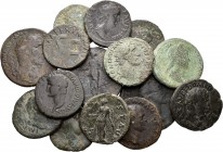 Imperio Romano. Lote de 15 bronces diferentes del Imperio Romano, sestercios (3) y ases (12). A EXAMINAR. BC-/BC+. Est...250,00.