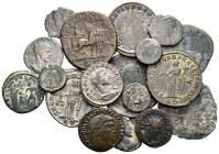 Imperio Romano. Lote de 17 bronces del Imperio Romano y un bronce bizantino, todos ellos diferentes. A EXAMINAR. BC+/MBC. Est...200,00.