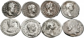 Imperio Romano. Lote de 8 denarios romanos, 7 de Imperio y 1 de República. A EXAMINAR. BC+/MBC. Est...220,00.