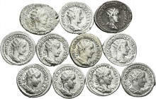 Imperio Romano. Lote de 11 antoninianos de Gordiano III, todos ellos diferentes. A EXAMINAR. MBC-/EBC-. Est...200,00.