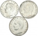 Baviera. Lote de 3 monedas de 5 marcos alemanes de Baviera años 1900, 1901 y 1903. A EXAMINAR. MBC. Est...110,00.