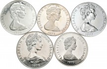 Islas Cook. Lote de 13 monedas de plata diferentes de las Islas Cook. A EXAMINAR. PROOF. Est...250,00.