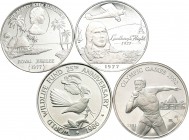 Samoa y Sisifo. Lote de 8 monedas de plata modernas de Samoa y Sisifo, cinco de ellas con motivos olímpicos. A EXAMINAR. PROOF. Est...170,00.