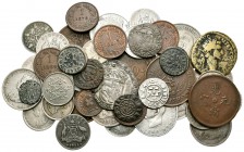 Extranjero. Lote heterogéneo de 43 monedas, incluye una moneda romana, de la Monarquía Española y mundiales como Suiza, Brasil y Australia. A EXAMINAR...
