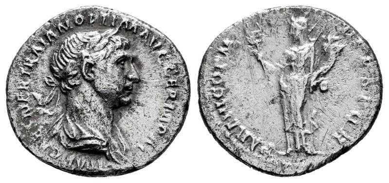 Trajano. Denario. 116-117 d.C. Roma. (Ric-II 332). (Woytek-570v). (Bmcre-627). A...