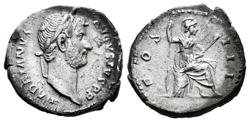 Adriano. Denario. 128-129 d.C. Roma. (Ric-II 3.919). (Bmcre-476). (Rsc-338). Anv...