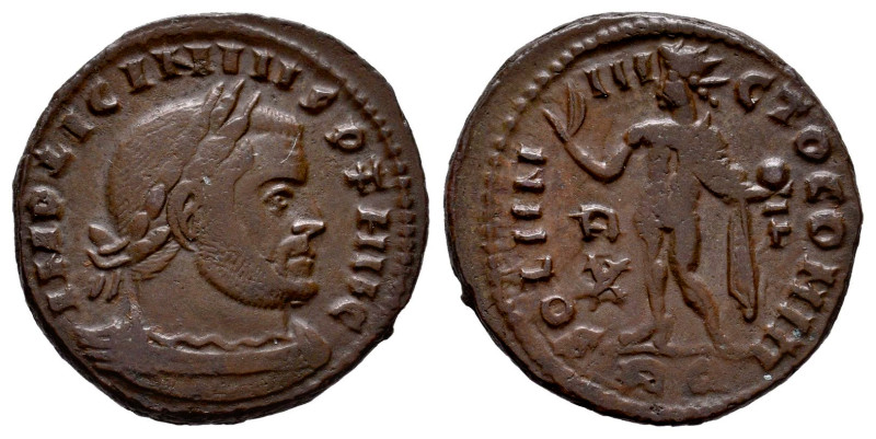 Licinio I. Follis. 314-315 d.C. Roma. (Ric-29). Rev.: SOL INVICTO COMITI. Ae. 3,...