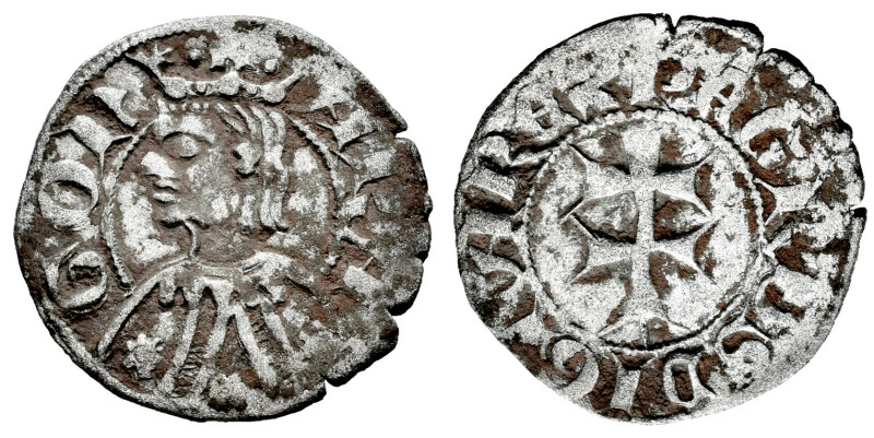 Corona de Aragón. Jaime II (1291-1327). Dinero. Jaca (Huesca). (Cru-364). (Cru C...