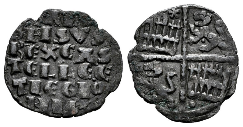 Reino de Castilla y León. Alfonso X (1252-1284). Dinero de seis líneas. (Bautist...