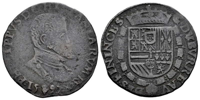 Felipe II (1556-1598). Jetón. 1597. Amberes. (Dugn-3527). Ae. 4,50 g. Oficina de...