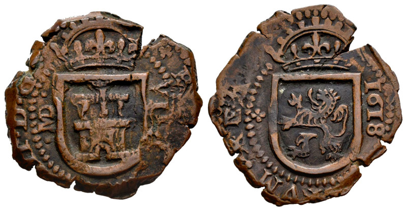 Felipe III (1598-1621). 8 maravedís. 1618. Madrid. (Cal-305). (Jarabo-Sanahuja-D...