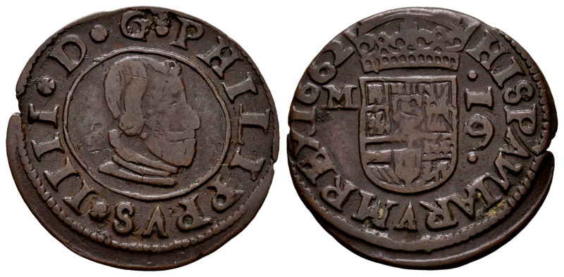 Felipe IV (1621-1665). 16 maravedís. 1662. Madrid. (Cal-no cita). (Jarabo-Sanahu...