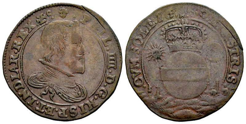 Felipe IV (1621-1665). Jetón. 1650. Bruselas. (Dugn-4035). (Vq-13846). Ae. 613,0...