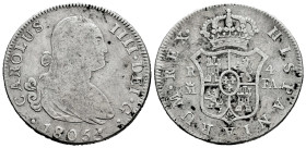 Carlos IV (1788-1808). 4 reales. 1805. Madrid. FA. (Cal-787). Ag. 13,09 g. Oxidaciones. BC. Est...35,00.