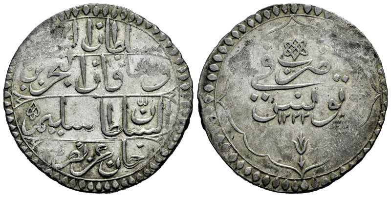 Imperio Otomano. Selim III (1789-1807). 1 riyal. 1222 H. Túnez. (Km-72.1). Ag. 1...