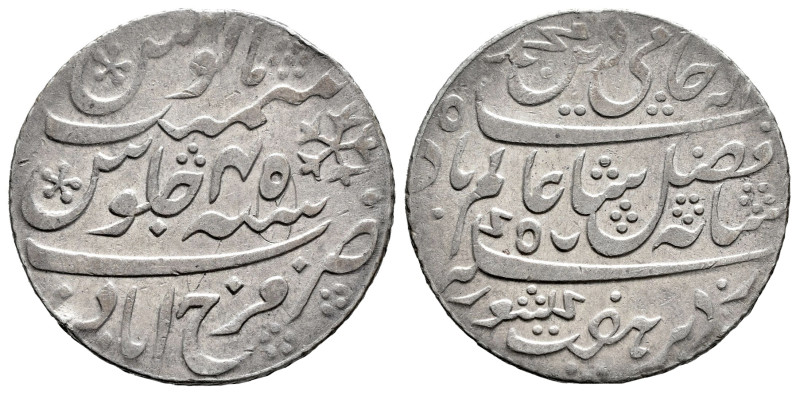 India Británica. Shah Alam II. 1 rupee. RY 45 (1651-1835). Farrukhabad. Presiden...