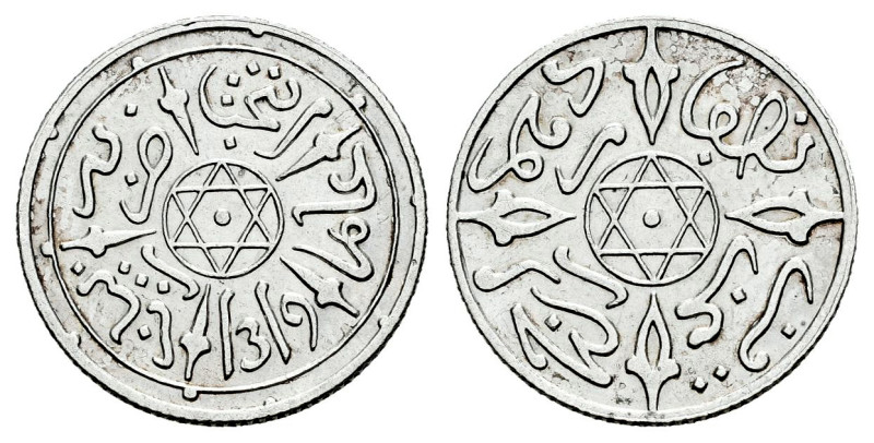 Marruecos. Abd Al-Aziz. 1/2 dirham. 1319 H. París. (Km-no cita). (Sánchez Girón-...