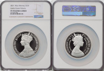 British Dependency. Elizabeth II silver Proof "Gothic Crown - Portrait" 20 Pounds (10 oz) 2021 PR70 Ultra Cameo NGC, Commonwealth mint, KM-Unl. Mintag...
