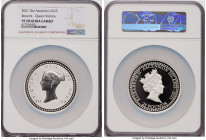 British Administration. Elizabeth II silver Proof "Bonomi Pattern - Victoria" 25 Pounds (5 oz) 2021 PR70 Ultra Cameo NGC, Commonwealth mint, KM-Unl. M...