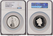 British Administration. Elizabeth II silver Proof "Bonomi Pattern - Minerva" 25 Pounds (5 oz) 2021 PR70 Ultra Cameo NGC, Commonwealth mint, KM-Unl. Mi...