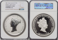 British Administration. Elizabeth II silver Proof "Bonomi Pattern - Victoria" 100 Pounds (1 Kilo) 2021 PR70 Ultra Cameo NGC, Commonwealth mint, KM-Unl...