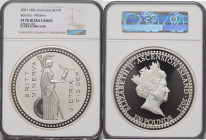 British Administration. Elizabeth II silver Proof "Bonomi Pattern - Minerva" 100 Pounds (1 Kilo) 2021 PR70 Ultra Cameo NGC, Commonwealth mint, KM-Unl....