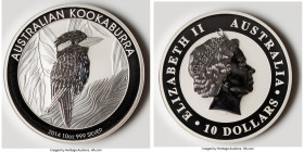 Elizabeth II silver Proof "Kookaburra" 10 Dollars (10 oz) 2014-P UNC, Perth mint, KM-Unlisted. HID09801242017 © 2023 Heritage Auctions | All Rights Re...