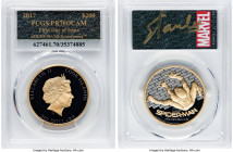 Elizabeth II gold Proof "Spider-Man: Homecoming" 200 Dollars (1 oz) 2017 PR70 Deep Cameo PCGS, Karlsfeld mint. Mintage: 1,000. Marvel label signed by ...