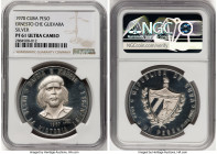 Republic silver Proof "Ernesto Che Guevara" Peso 1970 PR61 Ultra Cameo NGC, Havana mint, KMX-M31a. HID09801242017 © 2023 Heritage Auctions | All Right...