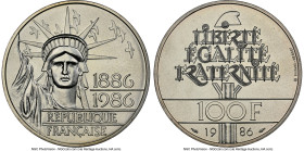 Republic silver "Centenary of the Statue of Liberty" 100 Francs 1986 MS68 NGC, KM960. HID09801242017 © 2023 Heritage Auctions | All Rights Reserved