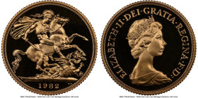 Elizabeth II gold Proof Sovereign 1982 PR69 Ultra Cameo NGC, KM919. HID09801242017 © 2023 Heritage Auctions | All Rights Reserved