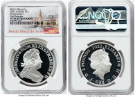 Elizabeth II silver Proof "King George I" 2 Pounds (1 oz) 2022 PR70 Ultra Cameo NGC, Limited Edition Presentation: 1,350. British Monarchs series. Fir...