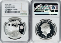 Elizabeth II silver Proof "Hogwarts Express" 2 Pounds (1 oz) 2022 PR70 Ultra Cameo NGC, Mintage: 15,010. Harry Potter and the Philosopher's Stone seri...