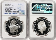 Elizabeth II silver Proof "Tudor Beasts - Yale of Beaufort" 2 Pounds (1 oz) 2023 PR70 Ultra Cameo NGC, Tudor Beasts series. First Releases. HID0980124...