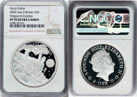 Elizabeth II silver Proof "Hogwarts Express" 5 Pounds (2 oz) 2022 PR70 Ultra Cameo NGC, Mintage: 760. Harry Potter and the Philosopher's Stone series....
