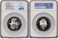 Elizabeth II silver Proof "Tudor Beasts - Yale of Beaufort" 10 Pounds (5 oz) 2023 PR70 Ultra Cameo NGC, Tudor Beasts series. First Releases. HID098012...