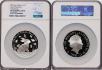 Elizabeth II silver Proof "Year of the Rabbit" 10 Pounds (5 oz) 2023 PR70 Ultra Cameo NGC, Lunar series. First Releases. HID09801242017 © 2023 Heritag...
